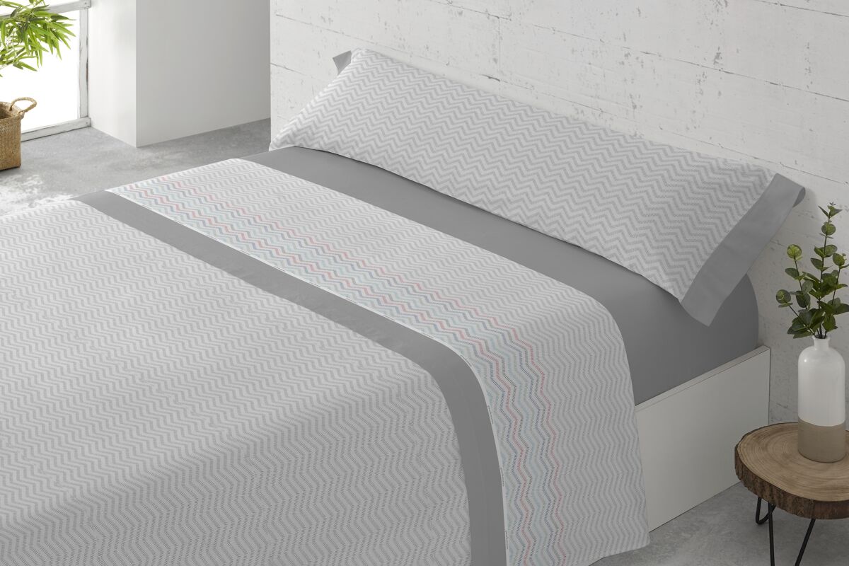 Conjunto de lençóis ARGOS polycotton cinza 