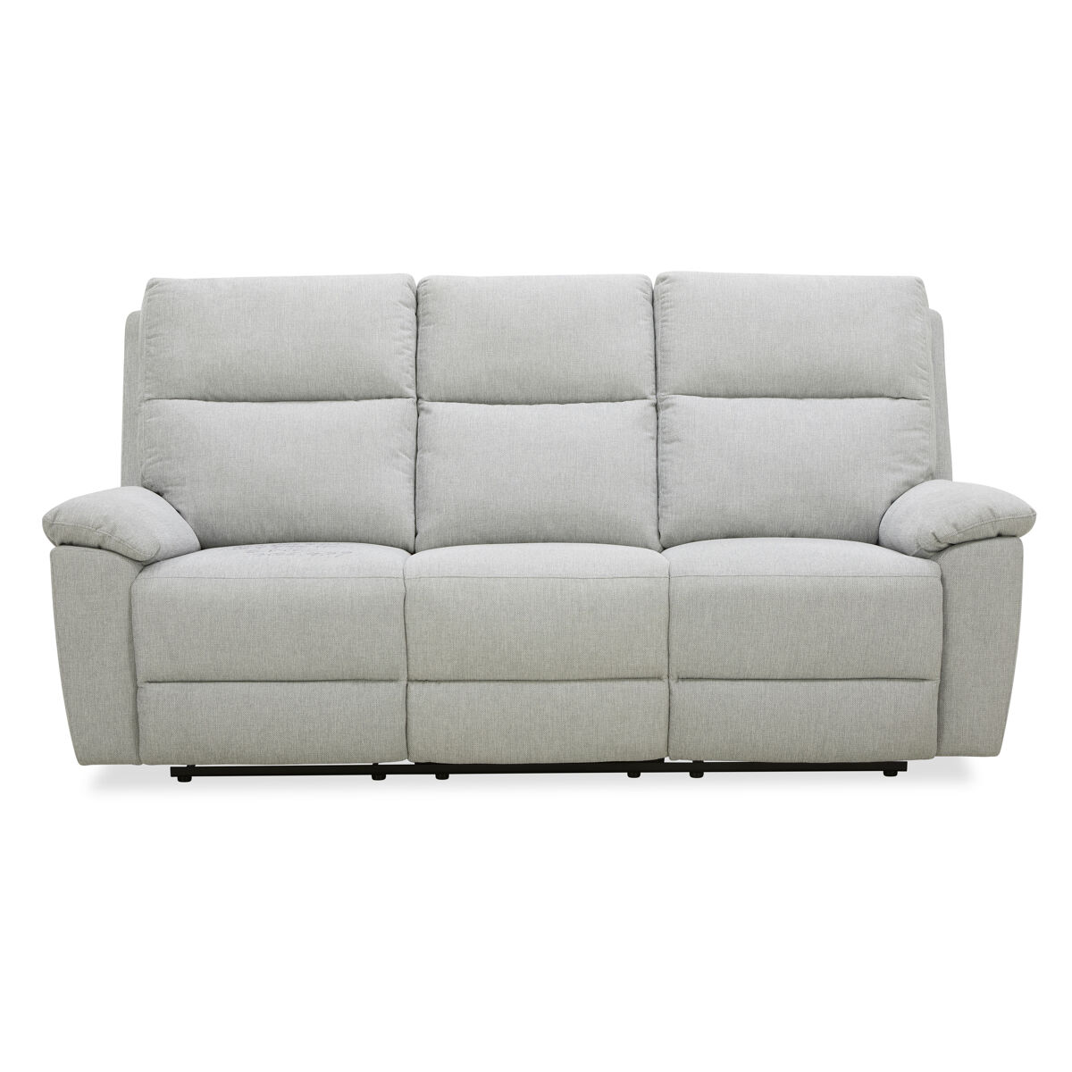 Sofá 3 lugares 3 assentos relax elétrico ARON cor cinza claro