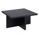 Conjunto de mesa de centro com puffs IDARA cor preta Conjunto de mesa de centro com puffs IDARA cor preta Preto / Cinza