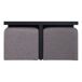Conjunto de mesa de centro com puffs IDARA cor preta Conjunto de mesa de centro com puffs IDARA cor preta Preto / Cinza