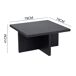 Conjunto de mesa de centro com puffs IDARA cor preta Conjunto de mesa de centro com puffs IDARA cor preta Preto / Cinza