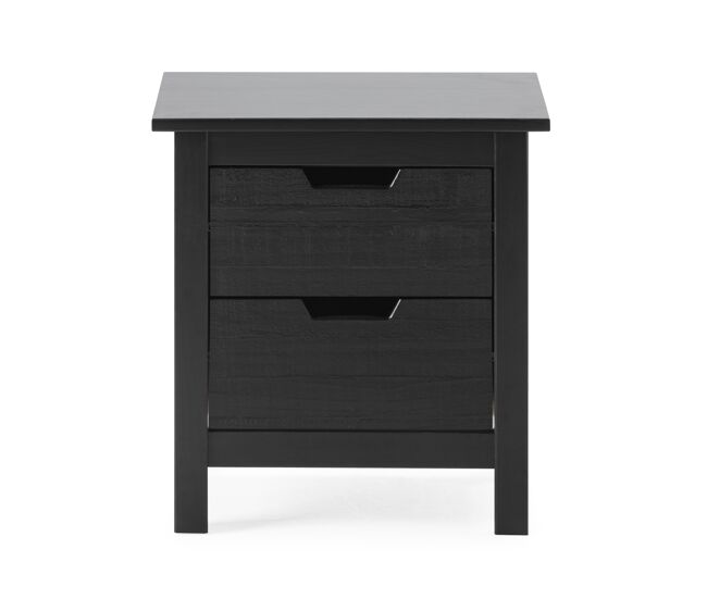 Mesa de cabeceira julieta 2 gavetas preto
