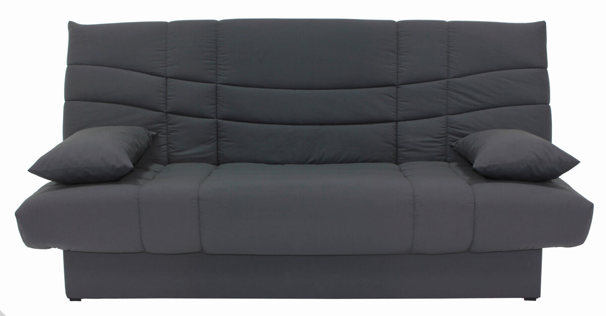 Sofá cama PORTO reversível 3 lugares cinza escuro