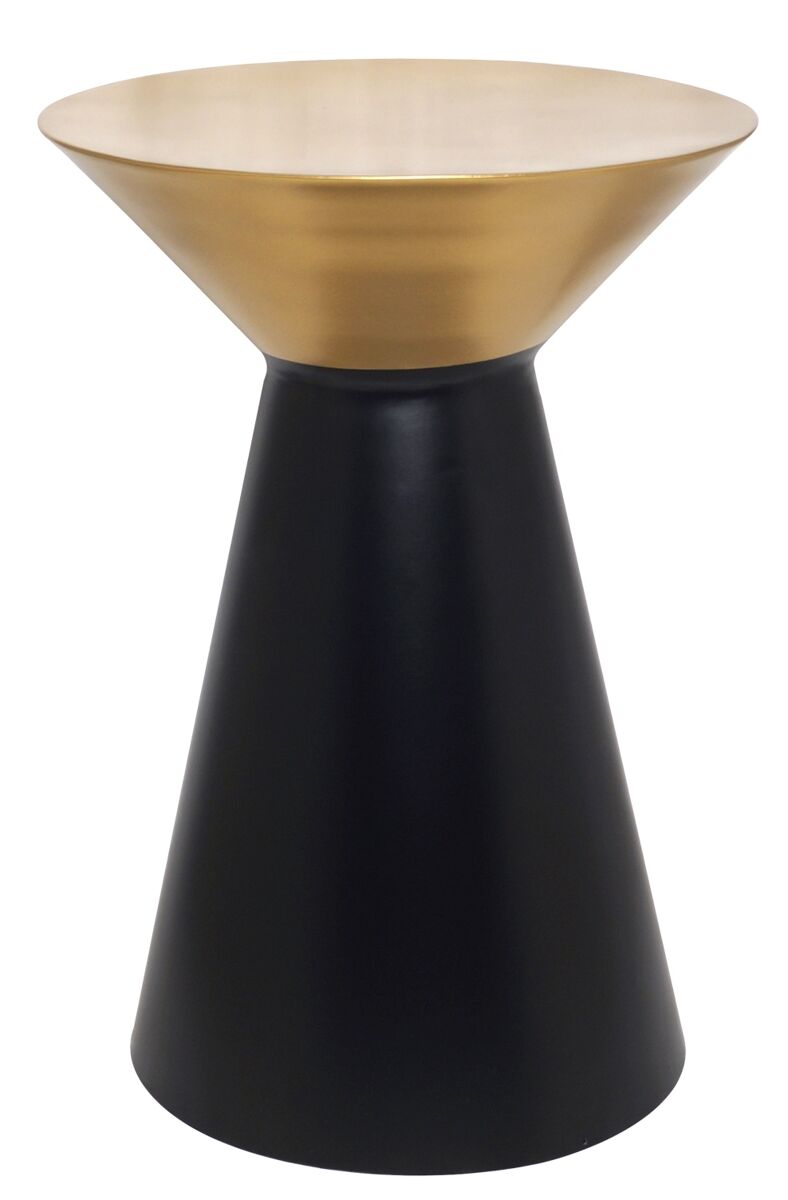 Mini mesa metálica IVO 50x35cm preto e dourado