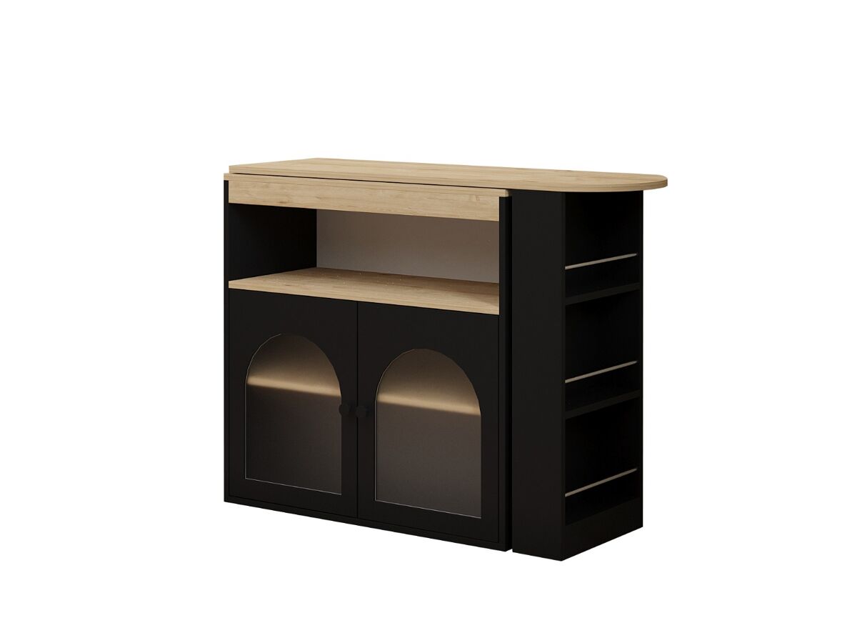 Mesa de cozinha alta extensível com arrumação SEVEN