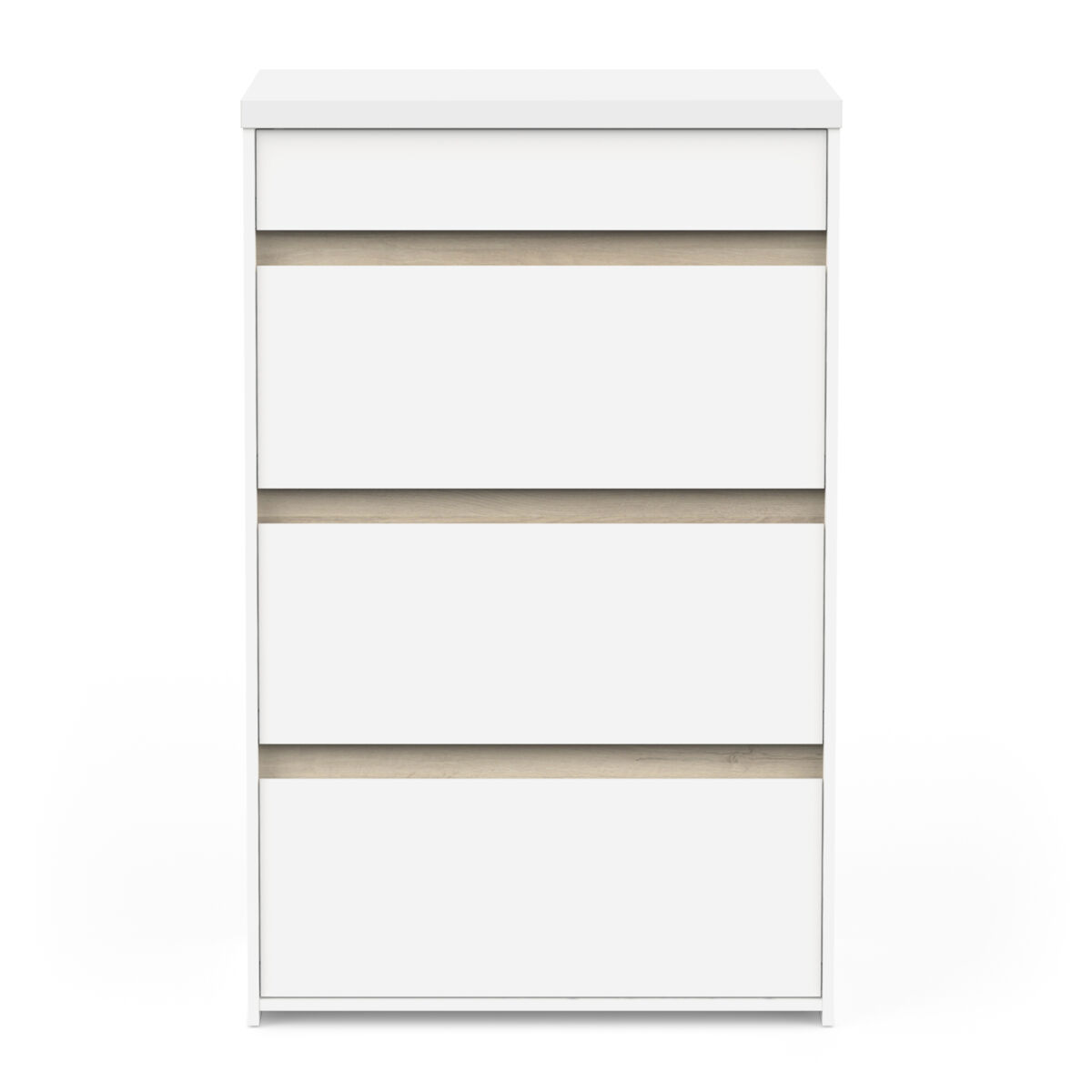Cómoda simple CLYDE com gavetas branco