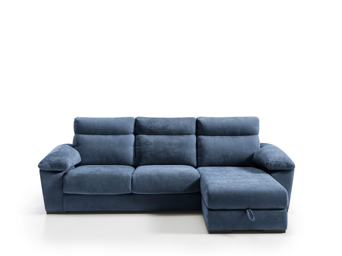 Chaise longue solis dereita 4 lugares azul