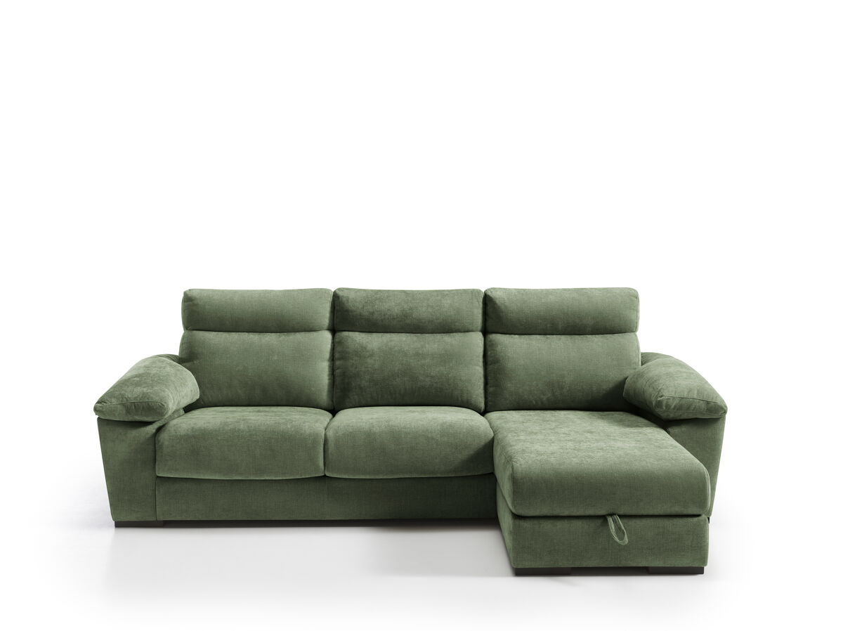 Chaise longue solis dereita 4 lugares verde
