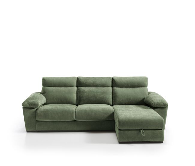 Chaise longue solis dereita 4 lugares verde