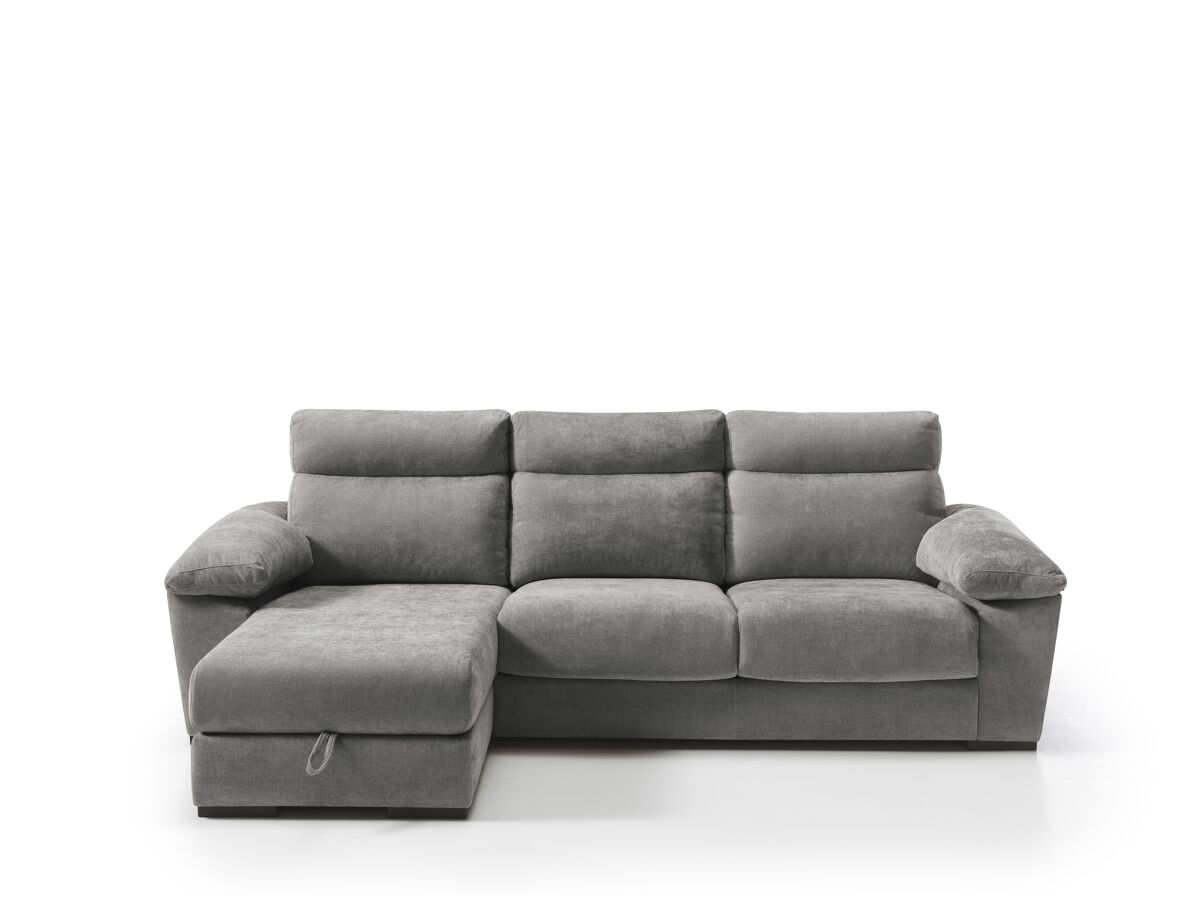 Chaise longue solis esquerda 4 lugares cinza escuro