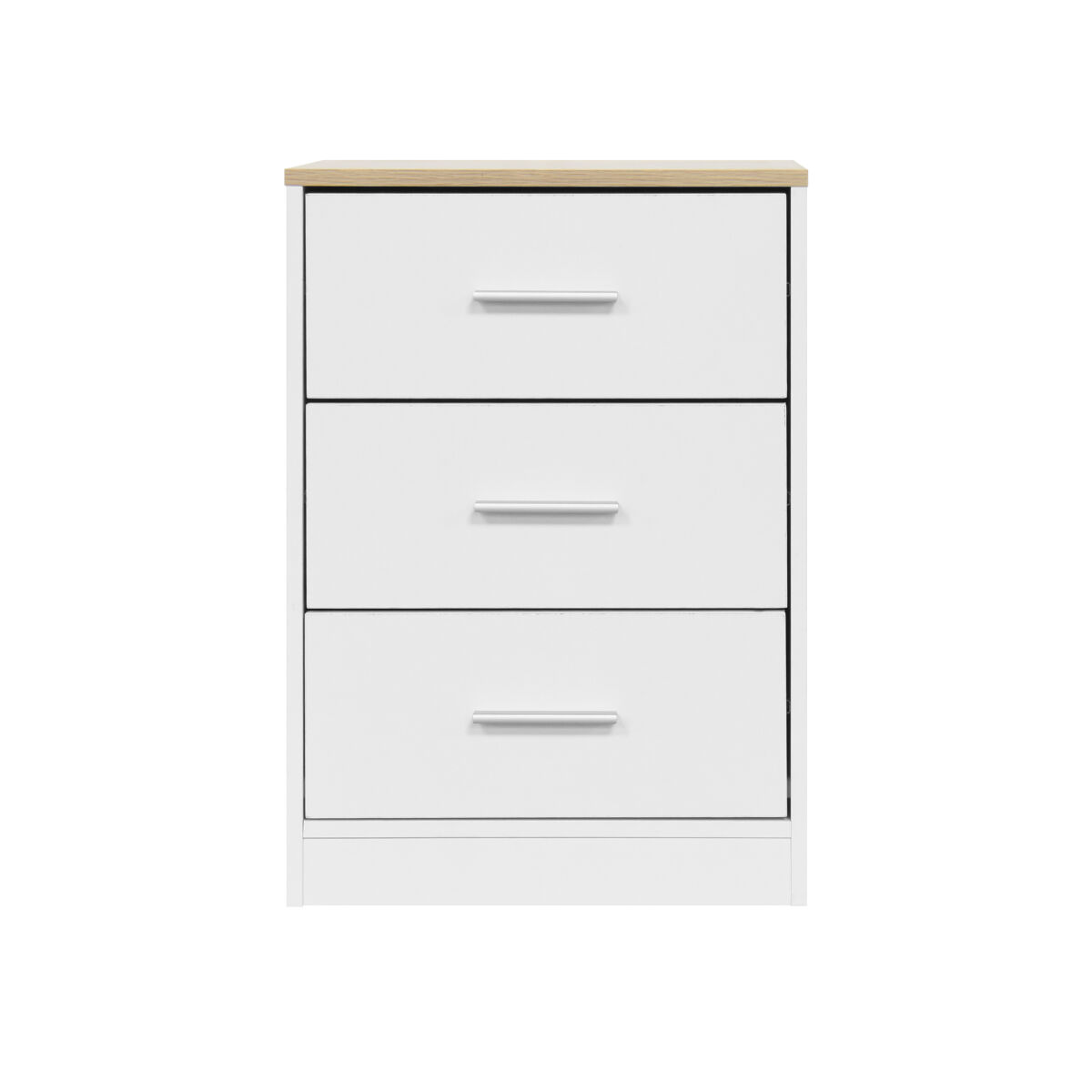Mesa de cabeceira yoko 3 gavetas cor branco - conforama