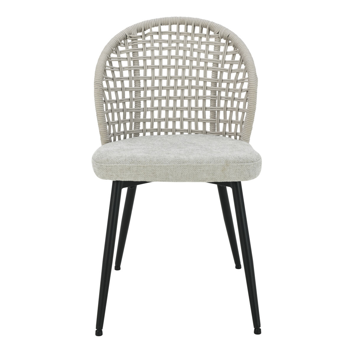 Cadeira revestida em tecido cinza SUKI