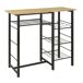 Conjunto de mesa alta com 2 bancos DETROIT Conjunto de mesa alta com 2 bancos DETROIT Preto/ Madeira
