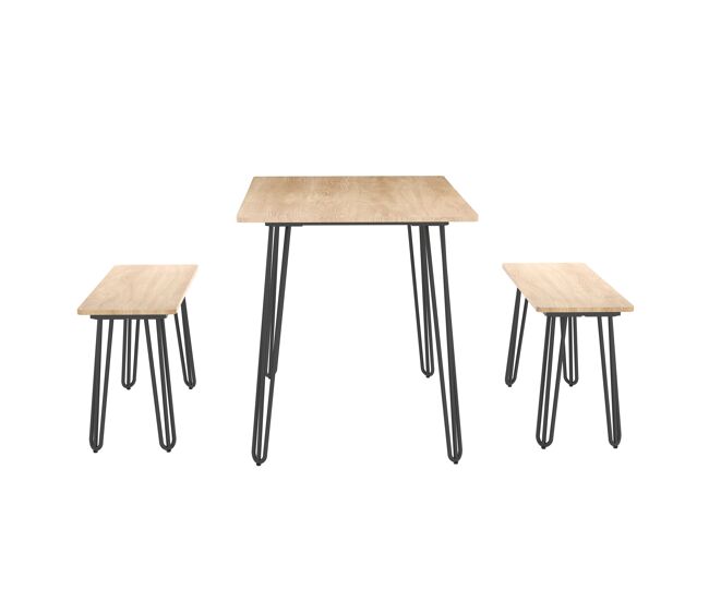 Conjunto de mesa com 2 bancos lanai