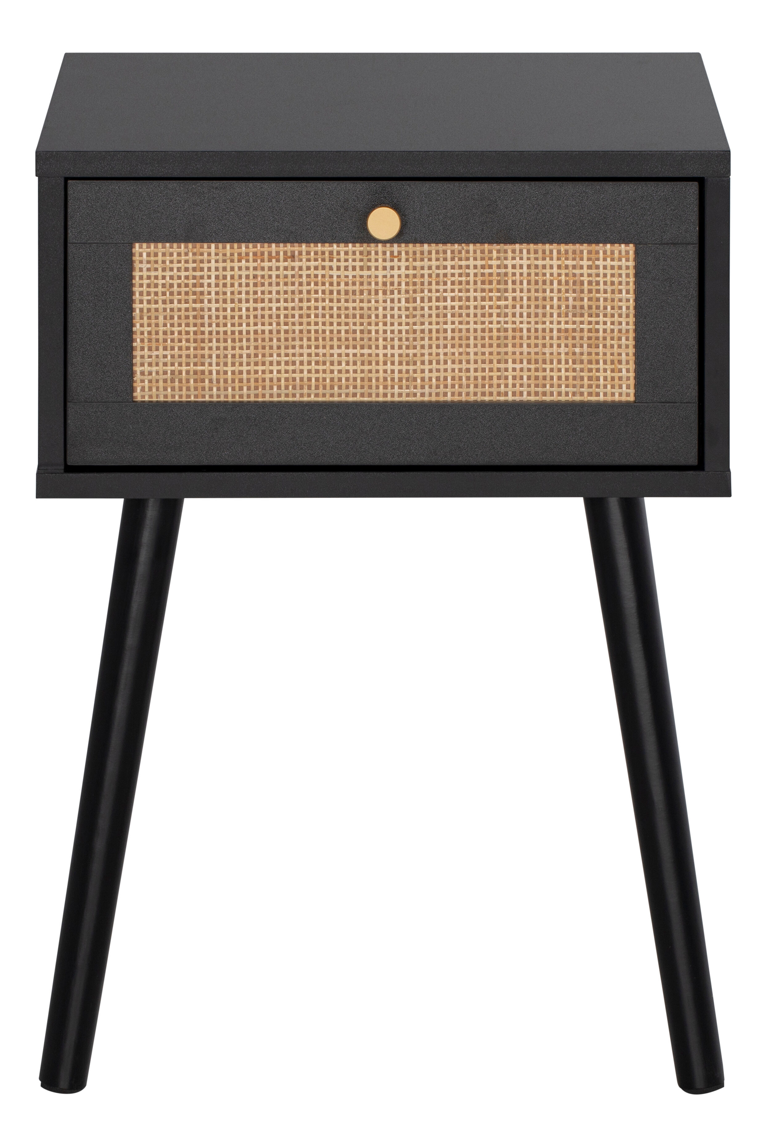 Mesa de cabeceira NARO com 1 gaveta preta