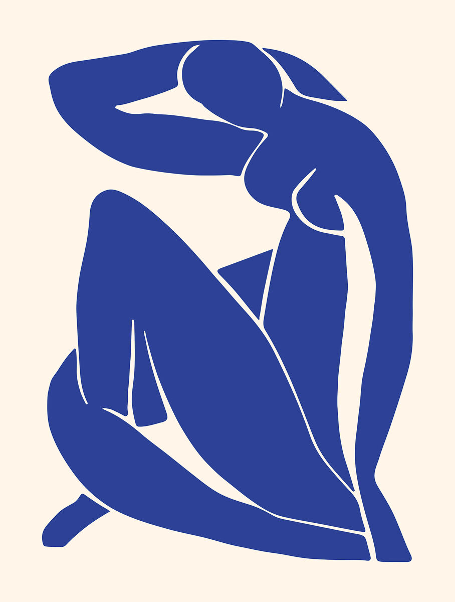 Gravura DAMA AZUL I 40x30cm marca MARCOMUEBLE 
