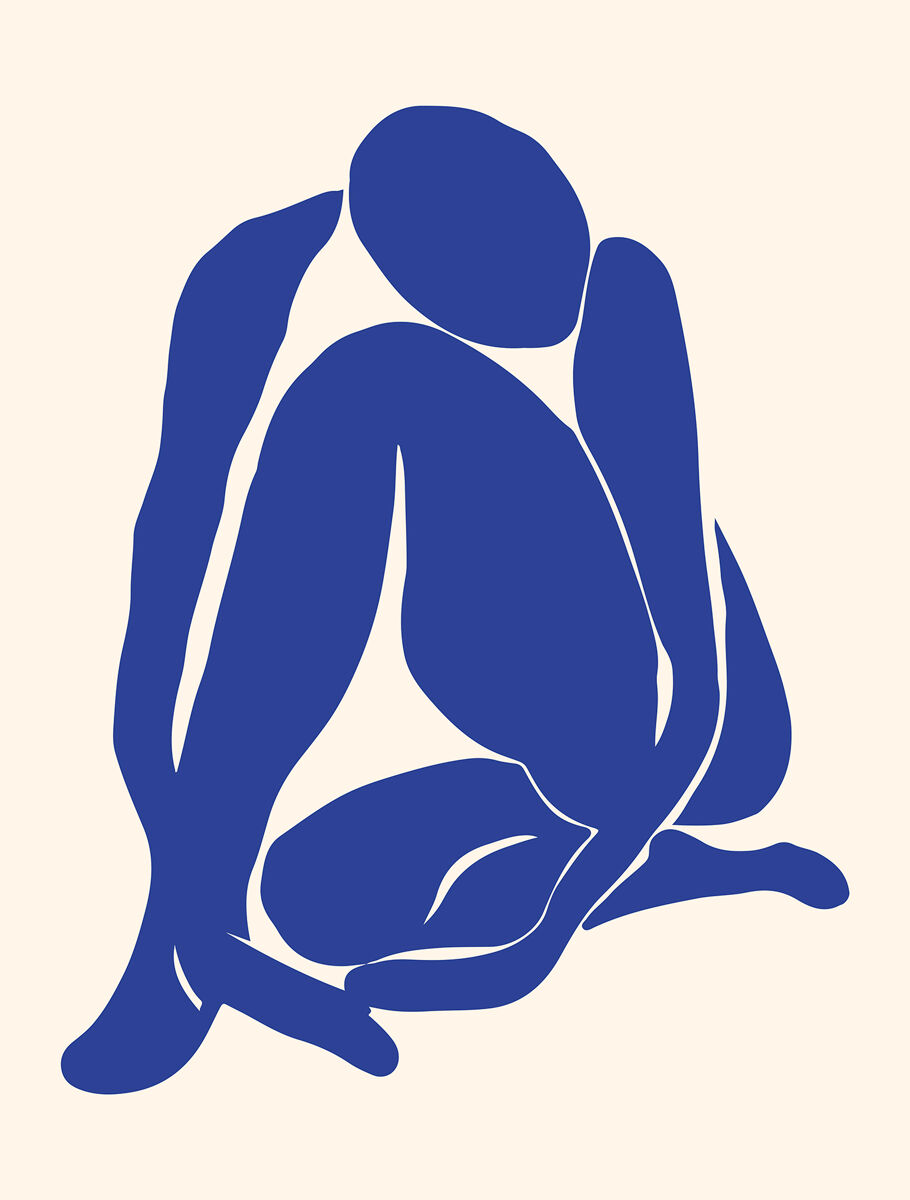 Gravura DAMA AZUL II 40x30cm marca MARCOMUEBLE 