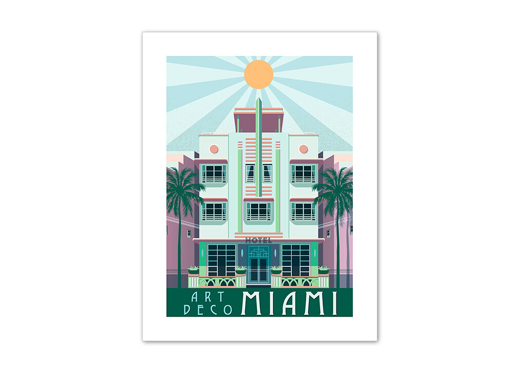 Gravura MIAMI 40x30cm marca MARCOMUEBLE 