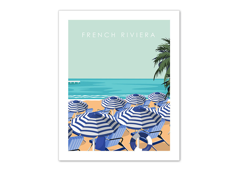 Gravura FRENCH RIVERA 50x40cm marca MARCOMUEBLE