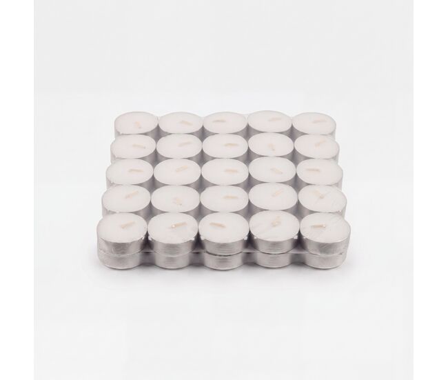 Vela tealight branca 50 peças marca conforama - conforama