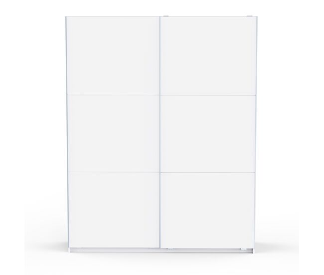 Roupeiro alhambra 178x223cm 2 portas de correr branco - conforama