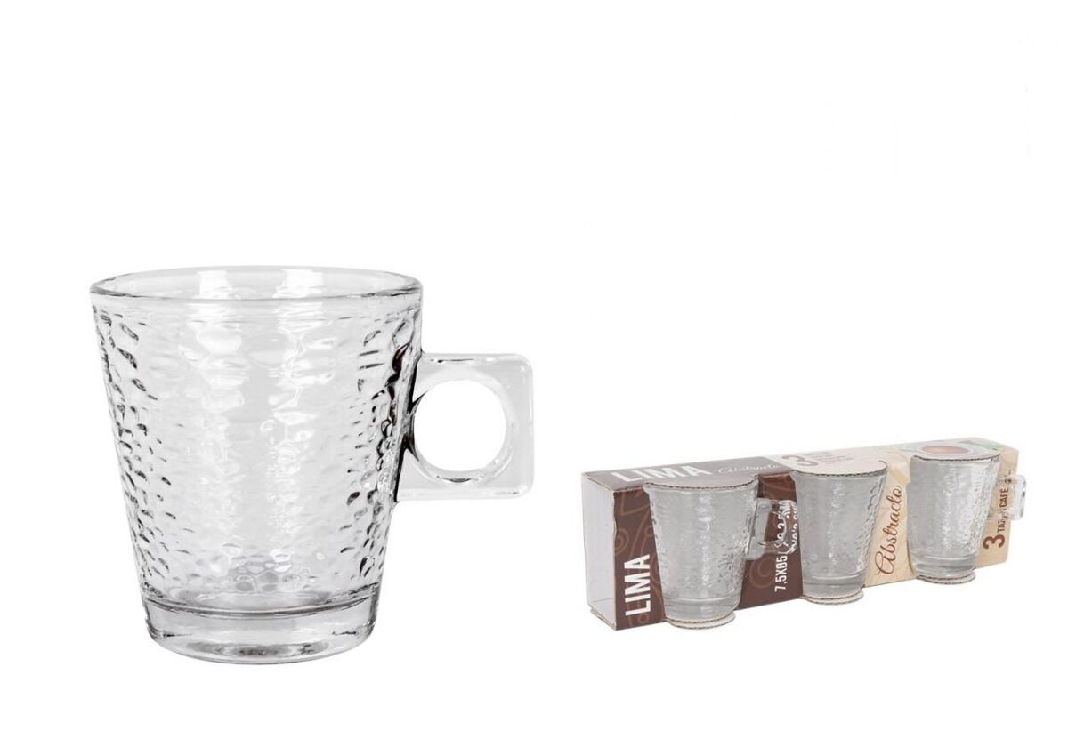 Conjunto de 3 chávenas de café LIMA ABSTRACTO 8cl LA MEDITERRANEA