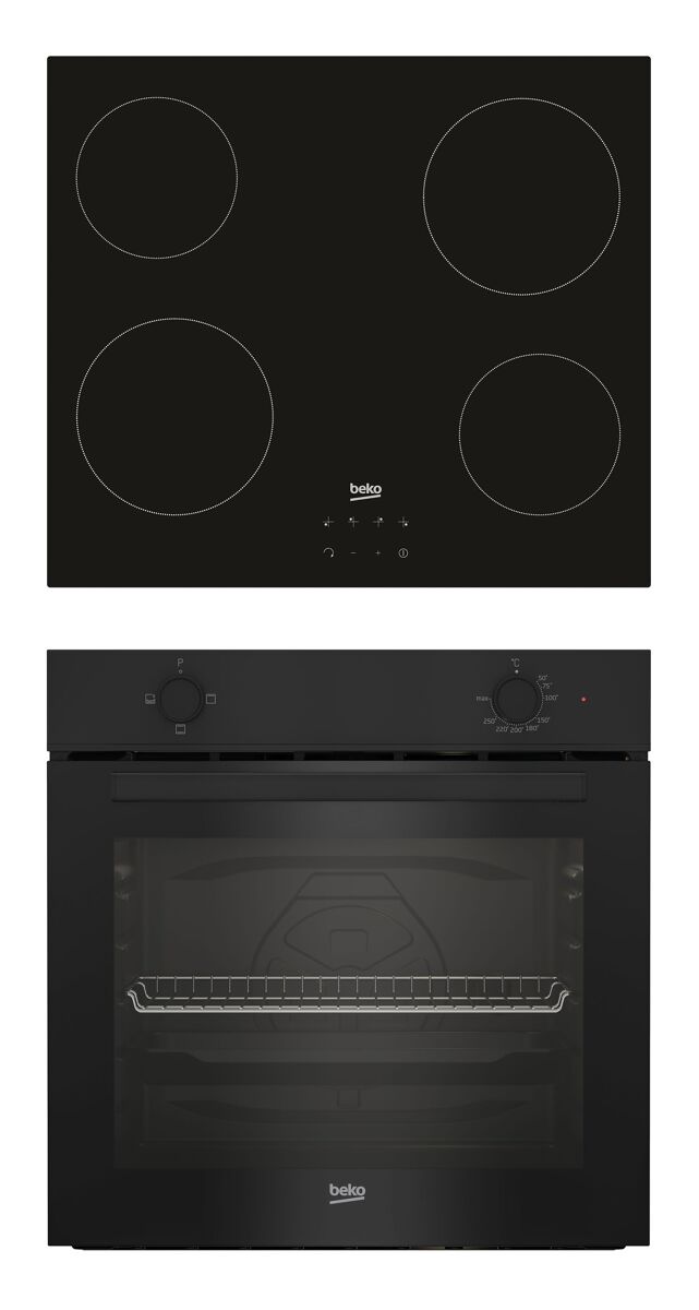 Conjunto forno e placa vitrocerâmica BEKO BBSC11020B