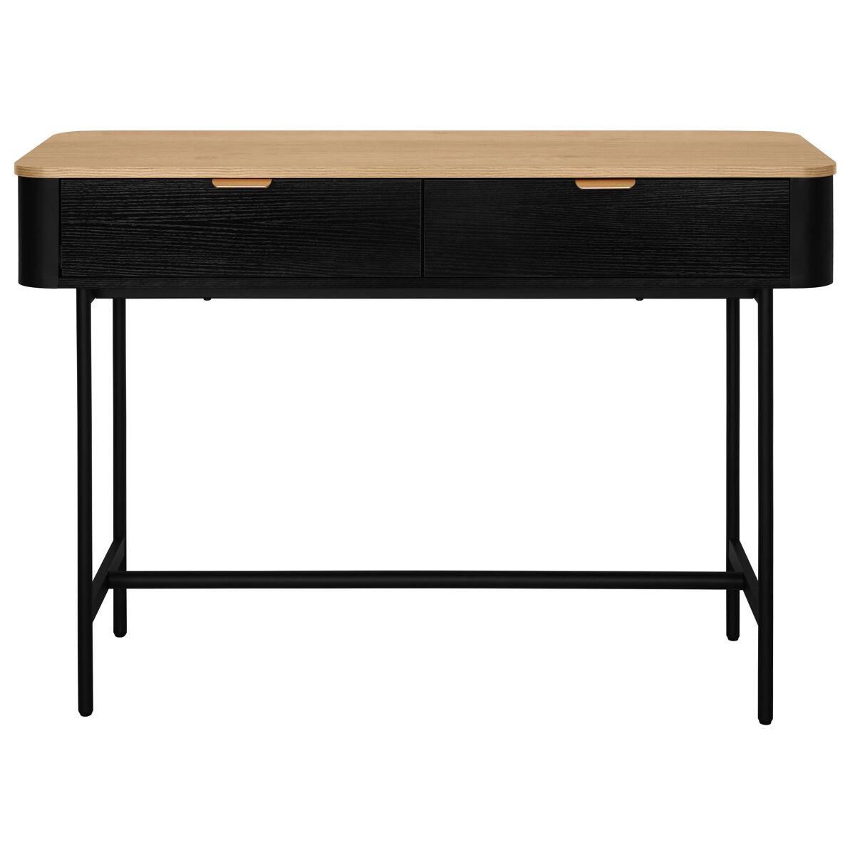 Consola com 2 gavetas EVA carvalho e preto