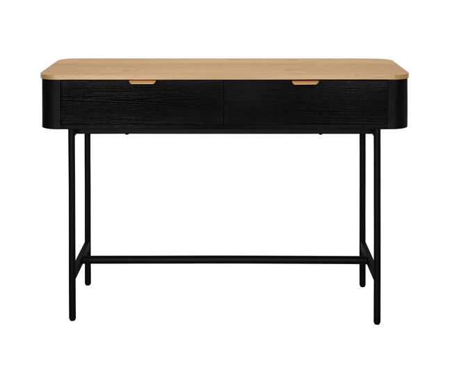 Consola com 2 gavetas eva carvalho e preto
