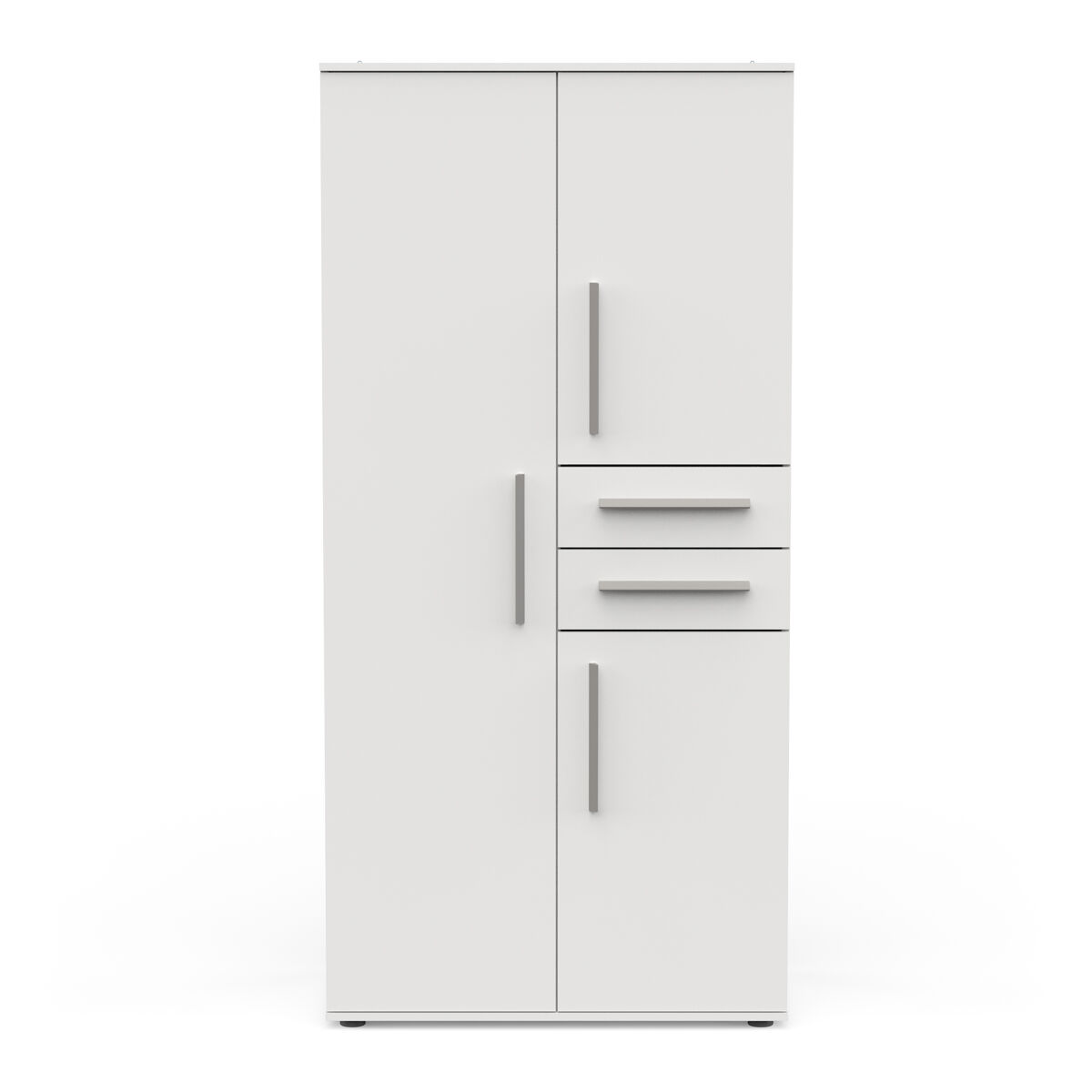 Roupeiro VERSATIL 90x188cm 3 portas e 2 gavetas branco