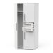 Roupeiro VERSATIL 90x188cm 3 portas e 2 gavetas branco Roupeiro VERSATIL 90x188cm 3 portas e 2 gavetas branco Branco