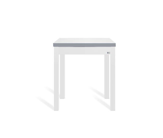 Mesa de cozinha extensível b-book 65/130x65cm blanche e gris