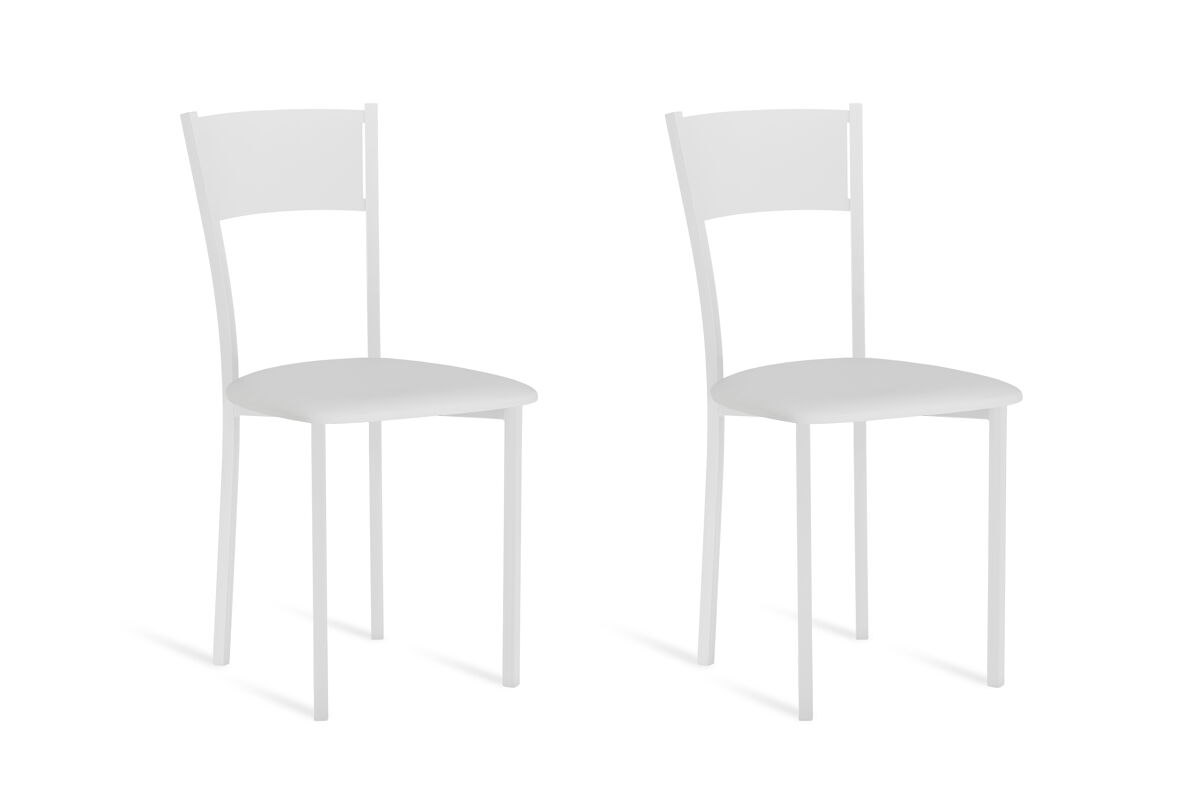 Conjunto de 2 cadeiras BENE brancas