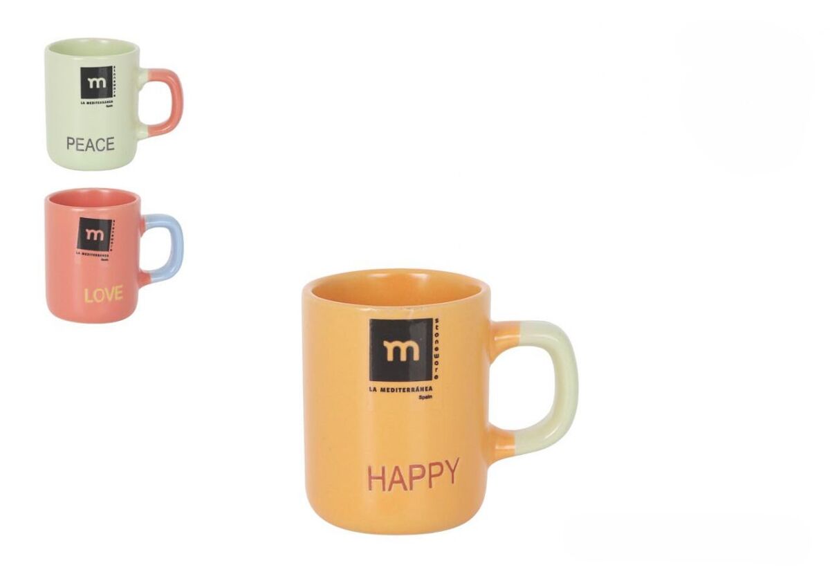 Chávena de café expresso 90cl LOVE PEACE sortido LA MEDITERRANEA