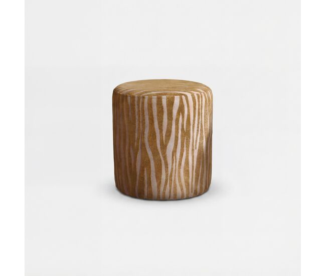 Puff ayla redondo 40x40cm cor mostarda - conforama