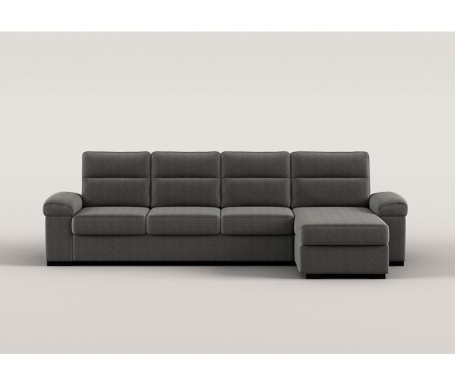 Chaise longue xl de 5 lugares reversível em cama eric cor gris