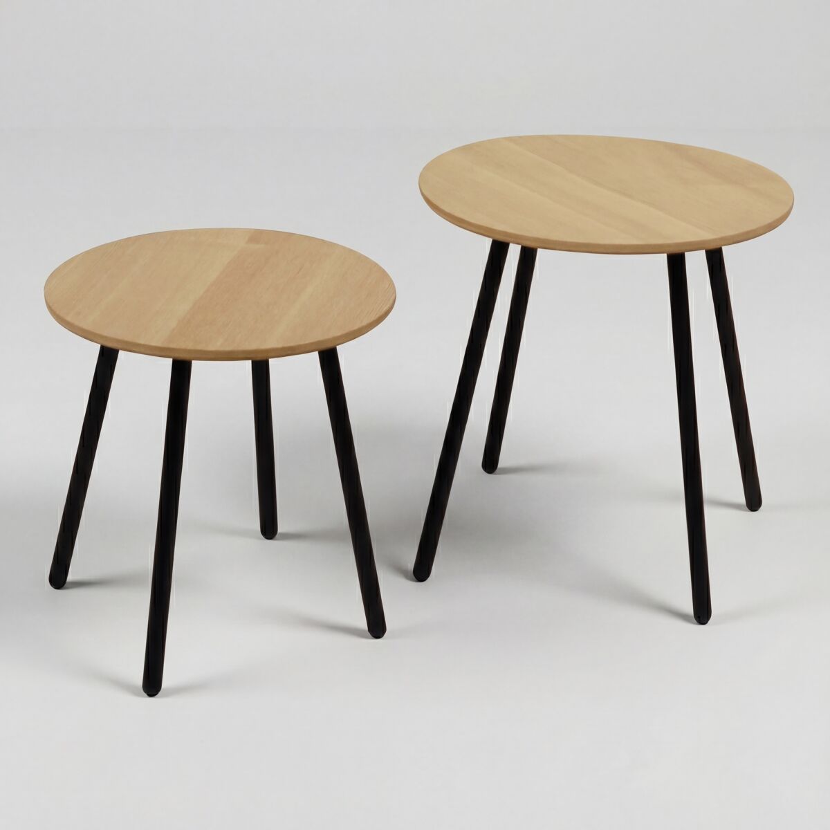 Conjunto de 2 mini mesas WOLF madeira natural marca ECOANYA