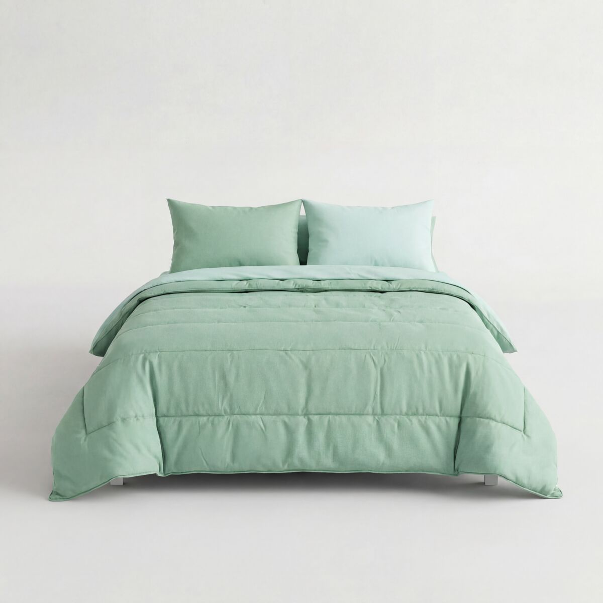 Edredão bicolor poliéster camas 135 - 140cm verde marca somnalis