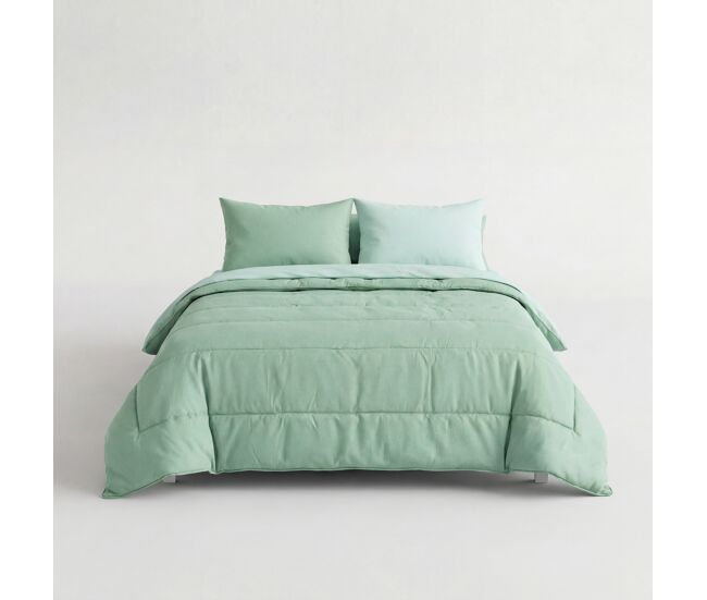 Edredão bicolor poliéster camas 135 - 140cm verde marca somnalis