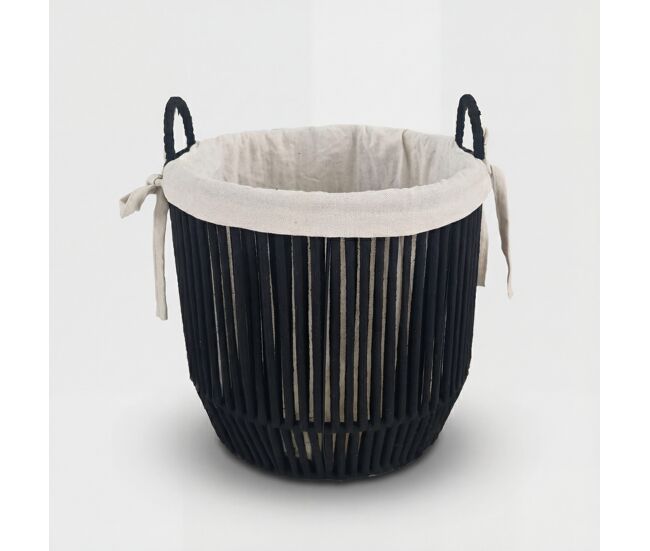Cesta kyrka l 31x35x35cm cor preto