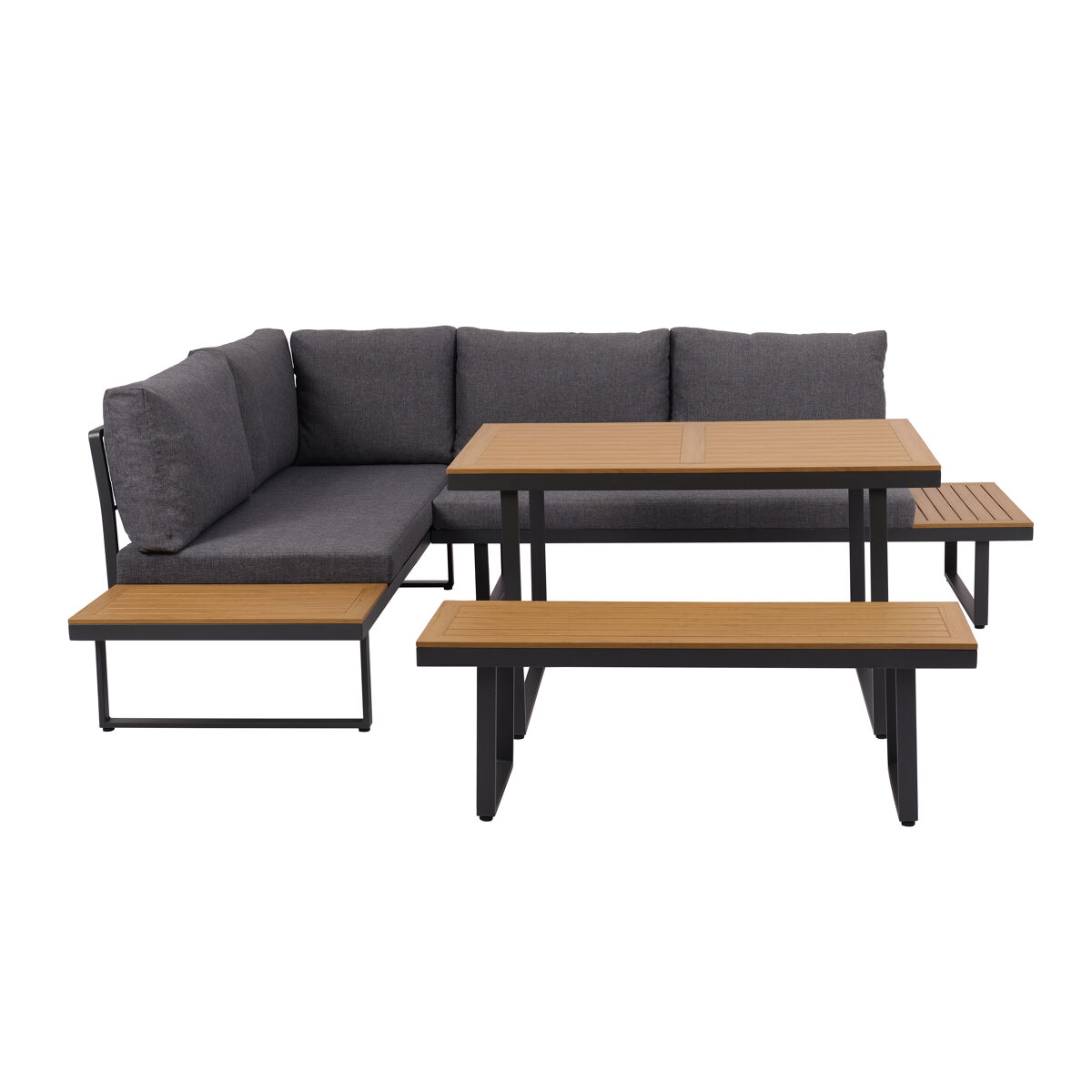 Conjunto de jardim ADRA com mesa de canto e banco