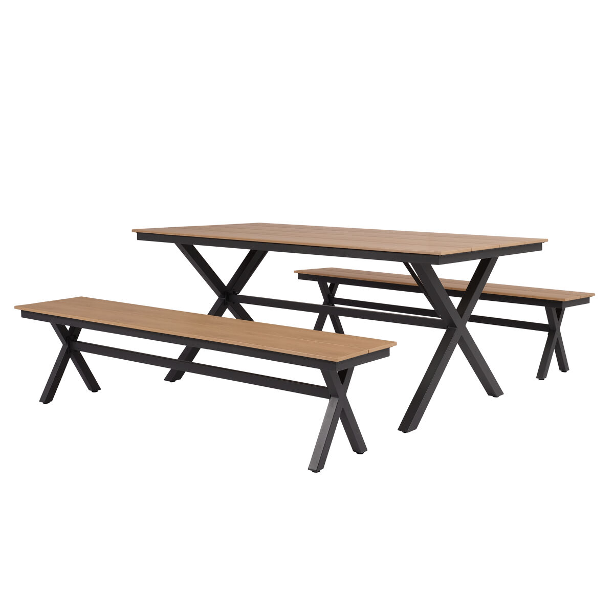 Conjunto de jardim ROTA com mesa e bancos