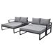 Conjunto jardim MAHÓN com chaise longue reversível e desdobrável Conjunto jardim MAHÓN com chaise longue reversível e desdobrável Cinza