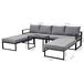 Conjunto jardim MAHÓN com chaise longue reversível e desdobrável Conjunto jardim MAHÓN com chaise longue reversível e desdobrável Cinza