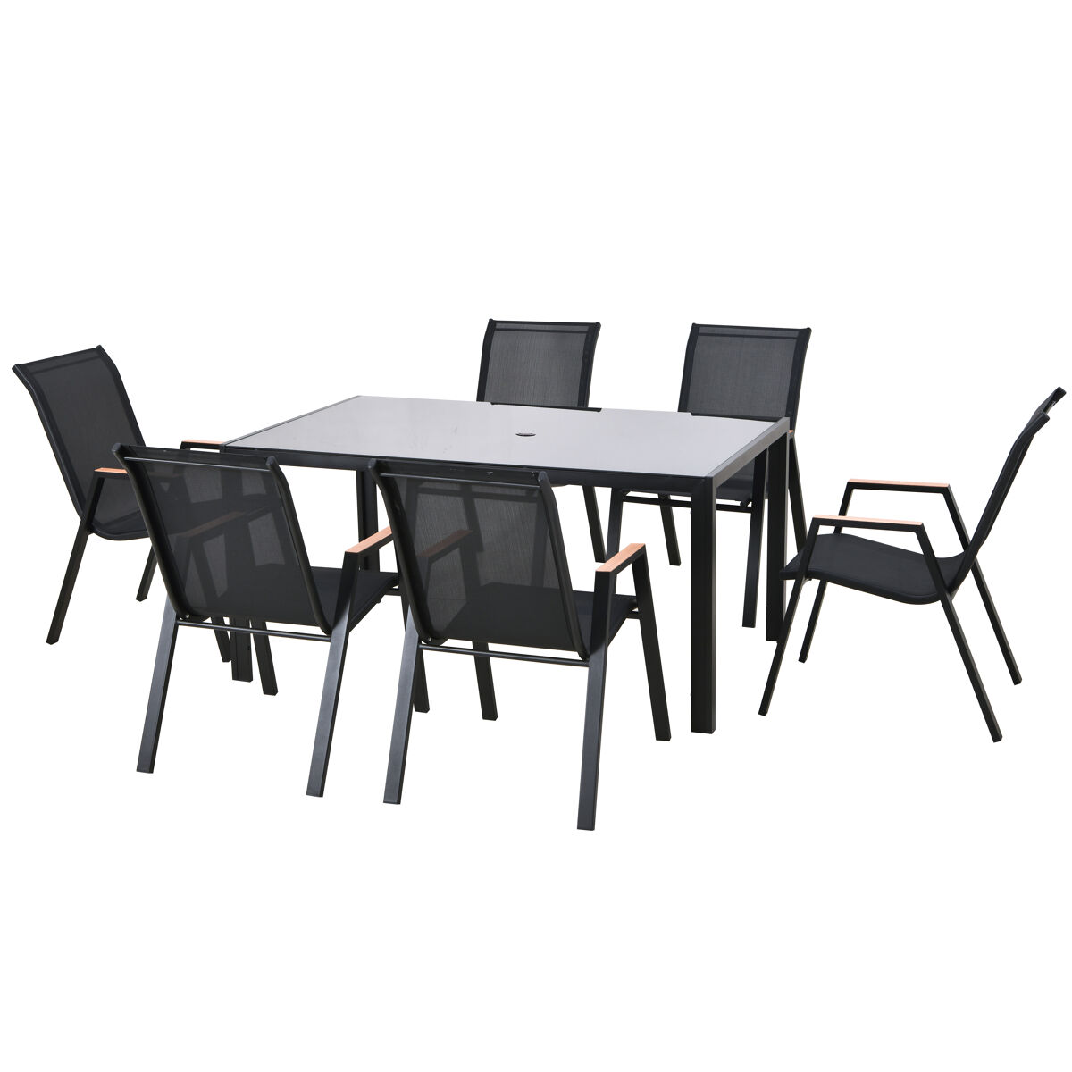 Conjunto de jardim IBIZA com mesa e 6 cadeiras