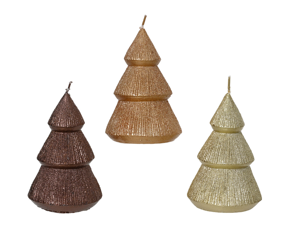 Vela de cera ABETO sortido 14cm marca DECORIS 