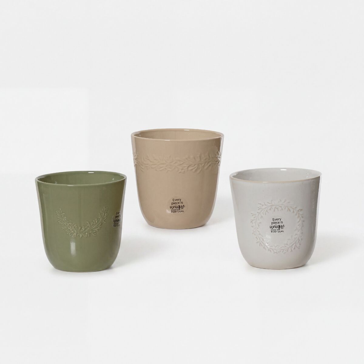 Vaso stone ii em grés sortido 13cm marca decoris