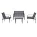 Conjunto de jardim LUGO 4 lugares com mesa baixa Conjunto de jardim LUGO 4 lugares com mesa baixa Cinza Escuro