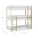 Beliche triplo ENZO 90cm branco e madeira natural Beliche triplo ENZO 90cm branco e madeira natural Branco