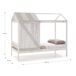 Cama tipo cabana ELIOT 90cm branco cinza claro e cinza escuro Cama tipo cabana ELIOT 90cm branco cinza claro e cinza escuro Branco/Cinza